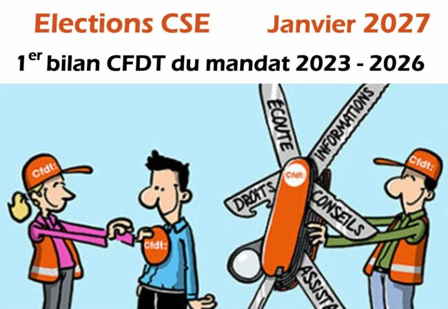 Mandat CSE 2023 – 2026, la CFDT tire son 1er bilan !